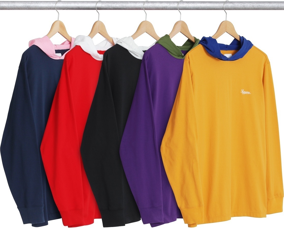 Contrast Hooded L/S Top